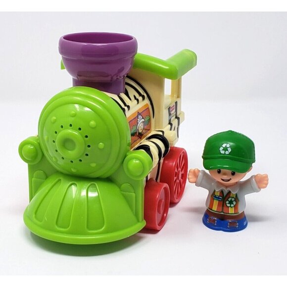 Fisher Price Little People Musical Zoo Train Engine & 1 Little People Figure - Picture 2 of 6